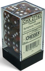 Chessex - Festive Symphony/White 12D6 16mm - CHX27743